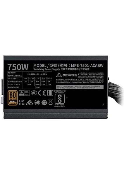 Coolermaster 750W 80+ Bronze TD500 V2 TD500V2-KGNN75-STU Gamıng Eatx Pc Kasası