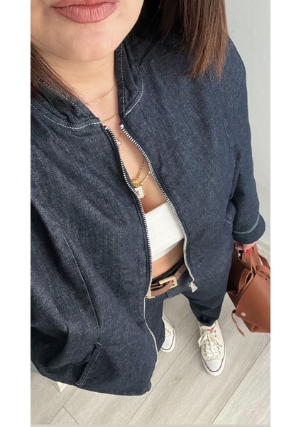 Denim Görünümlü Bomber Ceket-Pantolon Takım indirimleri