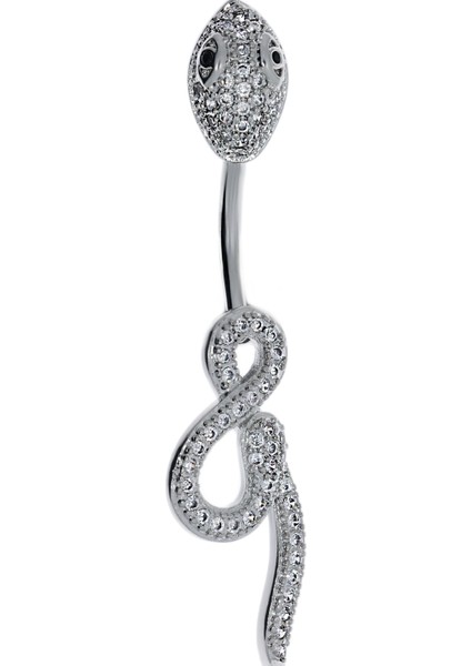 Kadın Yılan ve Sonsuzluk Model Çelik Piercing