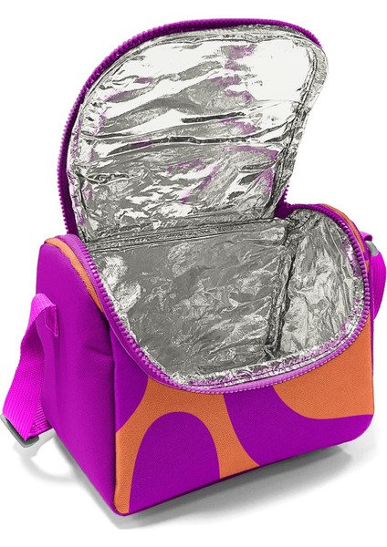 Kids Koyu Pembe Turuncu Desenli Thermo Beslenme Çantası 22784 fırsatları