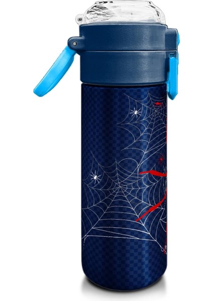 Kids Lacivert Kırmızı Örümcek Desenli Pipetli ve Direkt Içim Çelik Termos 500 ml 31931 fiyatları