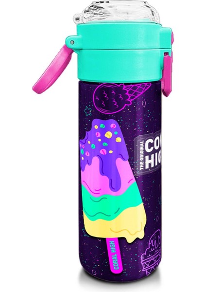 Kids Mor Pembe Dondurma Desenli Pipetli ve Direkt Içim Çelik Termos 500 ml 31980 fiyatları