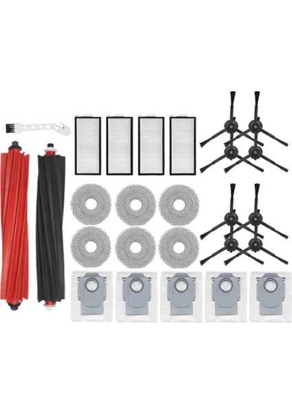 Qrevo Master V20 P10S Pro Robot Süpürge Yedek Parçaları Için 26 Adet Ana Yan Fırça Filtre Paspas Bezleri Toz Torbaları (Yurt Dışından)