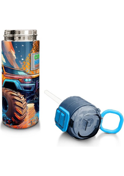 Kids Turuncu High Wheels Truck Desenli Pipetli ve Direkt Içim Çelik Termos 500 ml 31994 fırsatları