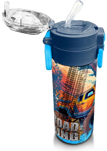 Kids Turuncu High Wheels Truck Desenli Pipetli ve Direkt Içim Çelik Termos 500 ml 31994 indirimleri