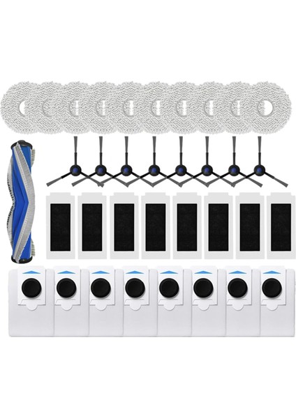 T30S COMBO/T30S Pro Parça Takımı Ana Yan Fırça Hepa Filtre Paspas Bezi Toz Torbası Robot Süpürge (Yurt Dışından)