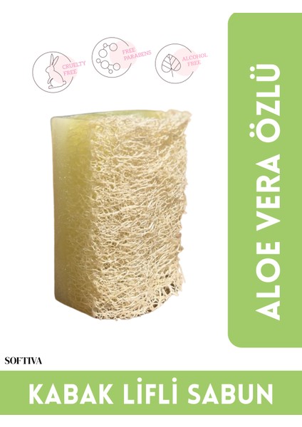 Doğal Kabak Lifli Aloe Vera Özlü Sabun
