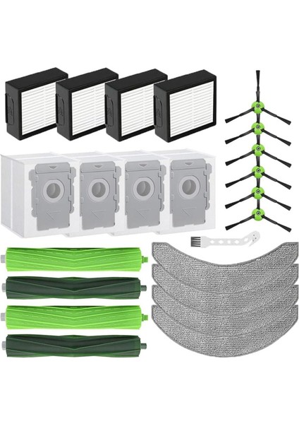 Combo J9+ & J7+/plus Robot Süpürge Parçaları Ana Yan Fırçalar Filtreler Paspas Pedleri Toz Torbaları (Yurt Dışından)
