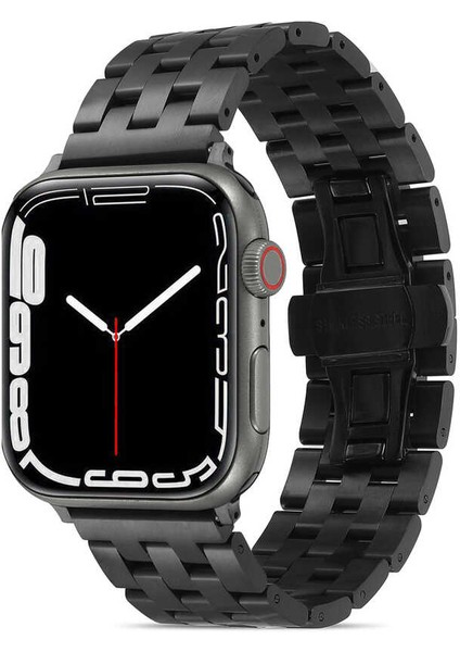 Watch 44MM Uyumlu Krd-20 Metal Kordon Zore - SIYAH-8680436371473-TCHS68693