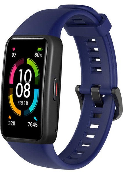 Huawei Band 6 Uyumlu Krd-47 Uyumlu Kordon Zore - LACIVERT-8682314141895-TCHS54917