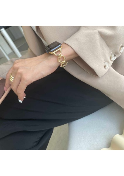 ​​​watch Ultra 49MM Kordon Uyumlu Krd-56 Metal Strap Kayış - SIYAH-8680436419762-TCHS79524