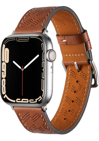 ​​​watch 44MM Uyumlu Krd-76 Pu Deri Kordon Strap Kayış Zore - KAHVERENGI-8680436646885-TCHS82777