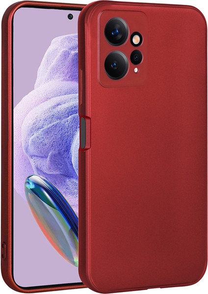 Xiaomi Redmi Note 12 4g Kılıf Zore Premier Silikon KAPAK-KIRMIZI-8680436691748-TCHS87996