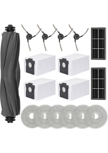 X40 Ultra Robot Süpürge Aksesuarları Yedek Parçalar Ana Yan Fırça Hepa Filtre Paspas Pedi Toz Torbası (Yurt Dışından)