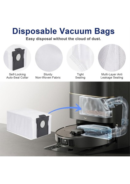 X40 Ultra Robot Süpürge Aksesuarları Yedek Parçalar Ana Yan Fırça Hepa Filtre Paspas Pedi Toz Torbası (Yurt Dışından) fırsatları