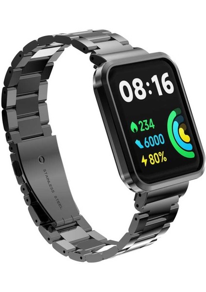 Xiaomi Redmi Watch 2 Lite Uyumlu Krd-60 Metal Kordon Zore - SIYAH-8680436588109-TCHS74873