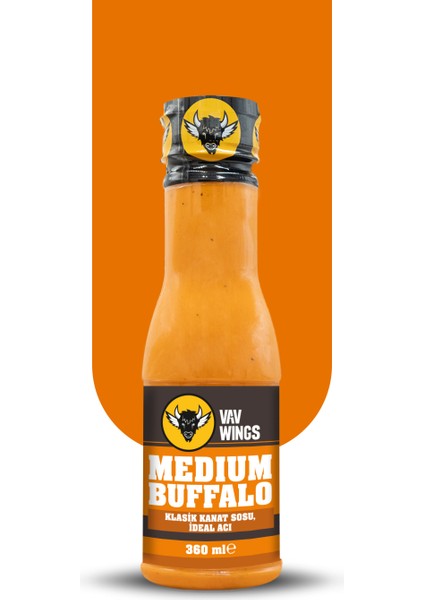Medium Buffalo + Hickory Smoked Bbq + Parmesan Garlic Sos 360 ml
