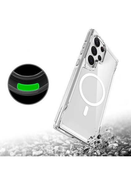 Galaxy S24 Ultra Kılıf Zore Magsafe Şarj Özellikli T-Max Magsafe KAPAK-RENKSIZ-8680436761472-TCHS103