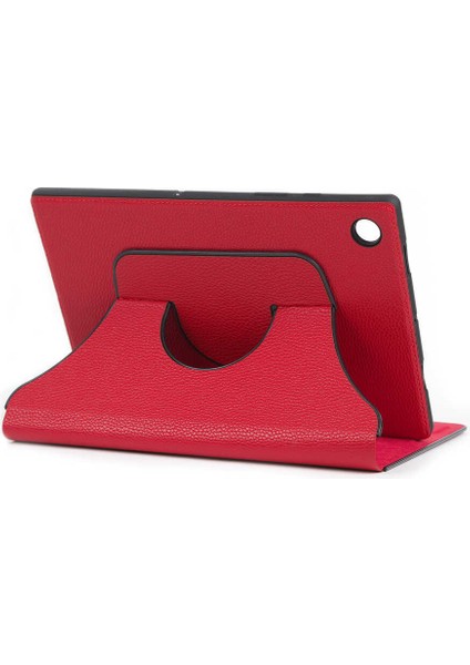 Lenovo Tab M8 Uyumlu Zore Fest Dönebilen Standlı KILIF-KIRMIZI-8680436648261-TCHS79867