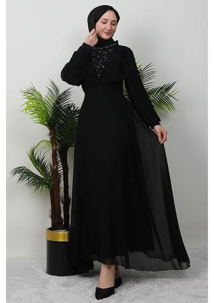 Damla Şifon Elbise Siyah fırsatları