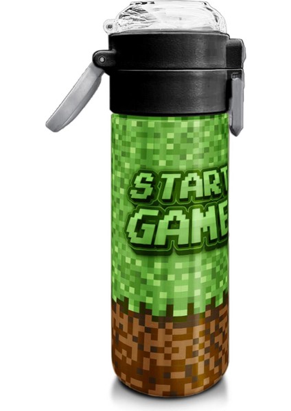 Kids High Craft Desenli Pipetli ve Direkt Içim Çelik Termos 500 ml 31992