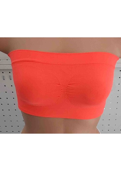 Kadın Strapless Büstiyeri 2'li Paket Beden S-M Renk Nar Çiçeği-Pudra fiyatları