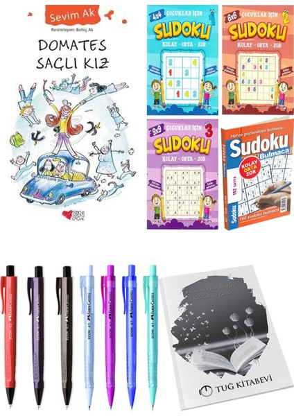 Domates Saçlı Kız ve Sudoku 4'lü Paket Kolay Orta Zor
