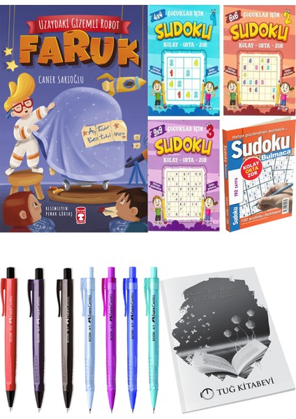 Uzaydaki Gizemli Robot Faruk ve Sudoku 4'lü Paket Kolay Orta Zor