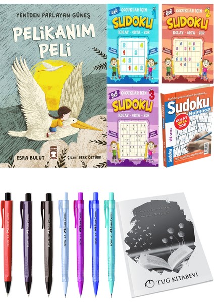 Yeniden Parlayan Güneş Pelikanım Peli ve Sudoku 4'lü Paket Kolay Orta Zor