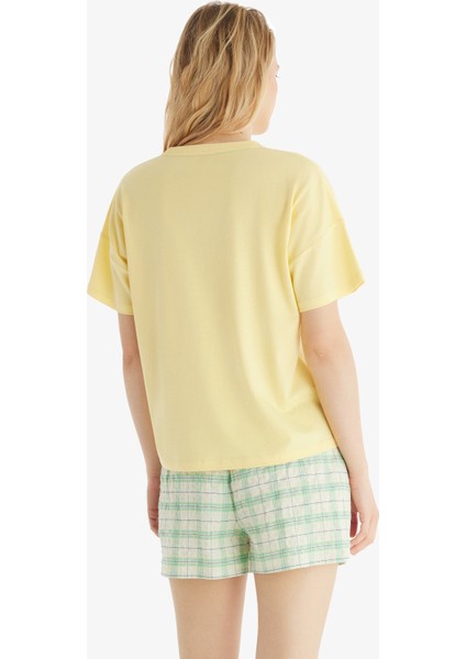 Kadın T-Shirt 60547 - Açık Sarı fiyatları