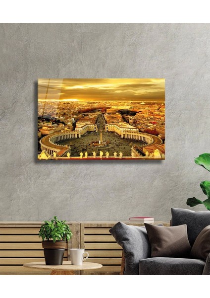 - Şehir Italya Manzaralı Cam Tablo City View Italy