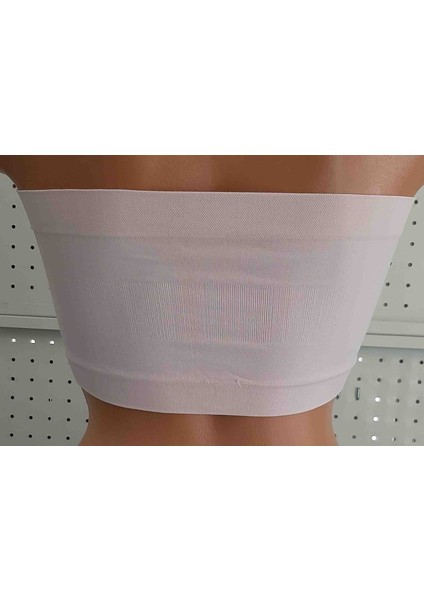 Kadın Strapless Büstiyeri 2'li Paket Beden L-Xl Renk Pudra- Nar Çiçeği modelleri