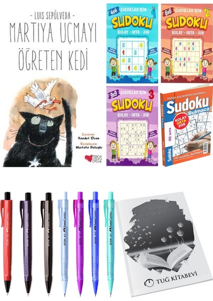 Martıya Uçmayı Öğreten Kedi ve Sudoku 4'lü Paket Kolay Orta Zor