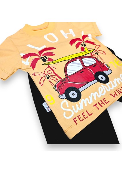 Aloha Cars Erkek Çocuk Şortlu Takım