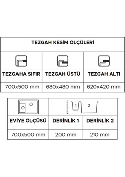 Onıx 2b 765 Granit Eviye (Metallic Black)