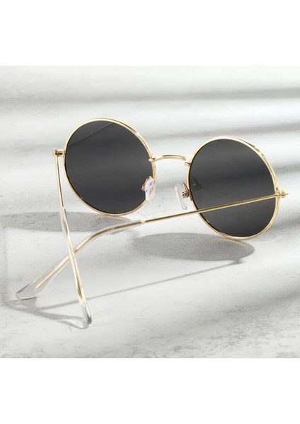 Sarı Metal Çerçeveli Oval Unisex Gözlük fiyatları
