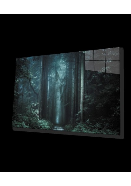 - Ağaçlar Yeşil Orman Cam Tablo Trees Green Forest