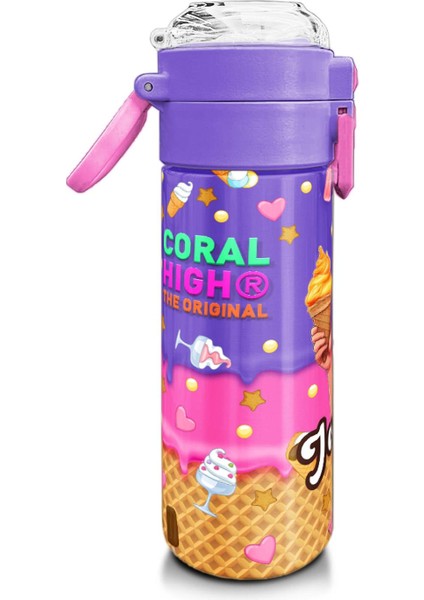 Kids Pembe Turkuaz K-Pop Desenli Pipetli ve Direkt Içim Çelik Termos 500 ml 31989 fiyatları
