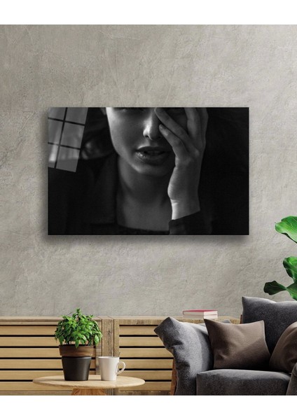 - Siyah Beyaz Insan Fotoğrafları Kadın Cam Tablo fiyatları
