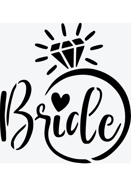 Tek Taş Bride Dövme Şablonu (SPREYSİZ)