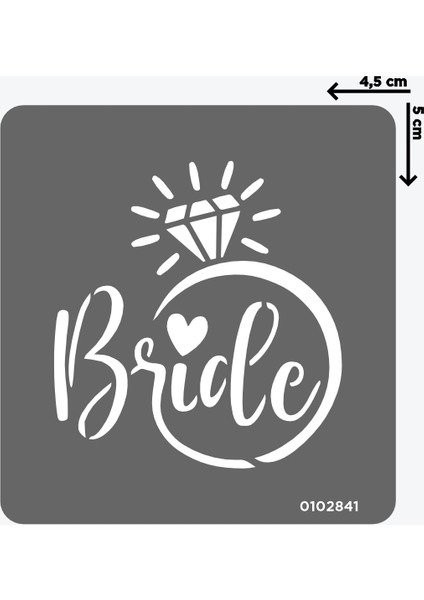 Tek Taş Bride Dövme Şablonu (SPREYSİZ)