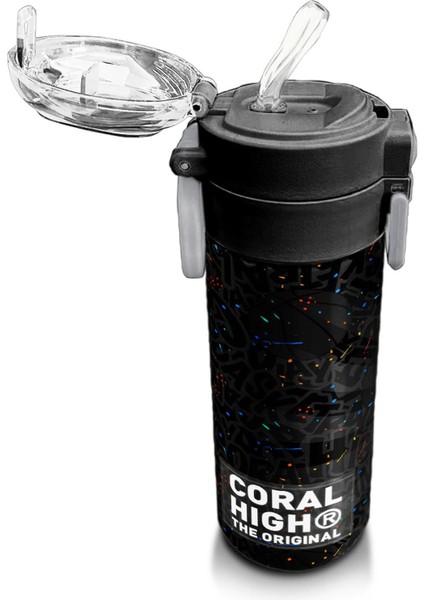 Kids Gri Basketbol Desenli Pipetli ve Direkt Içim Çelik Termos 500 ml 31856 indirimleri