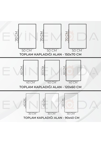 Vazoda Çiçekler 3 Parça Gold Pleksi Aynalı Tablo