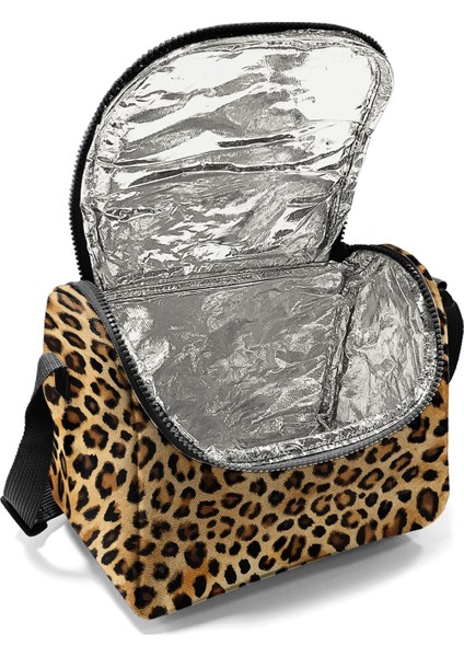Kids Kahverengi Leopar Desenli Thermo Beslenme Çantası 22781 fırsatları