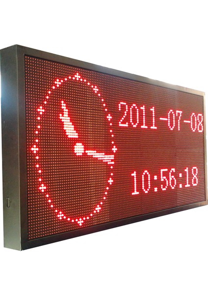 Ledgrafık 32X64 cm Çift Taraflı Kayan Yazı Kırmızı LED Tabela Telefondan Wifi ile Kontrol fiyatları