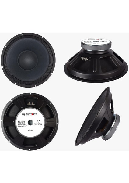 Mv-8 Max 350W / Rms 150 Watt 8 20 cm Woofer Yedek Hoparlör