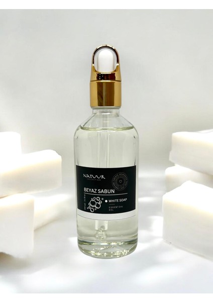 Beyaz Sabun Esans Buhurdanlık Difüzör Parfüm Esansı Doğal Uçucu Yağ 100 ml