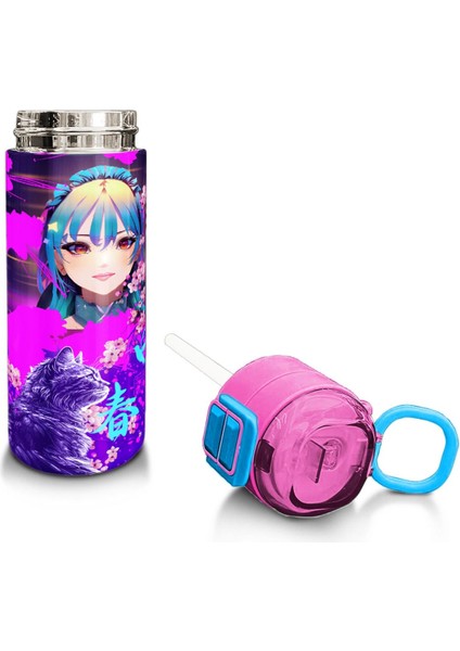 Kidsmor Pembe Anime Kedi Desenli Pipetli ve Direkt Içim Çelik Termos 500 ml 31954 fırsatları