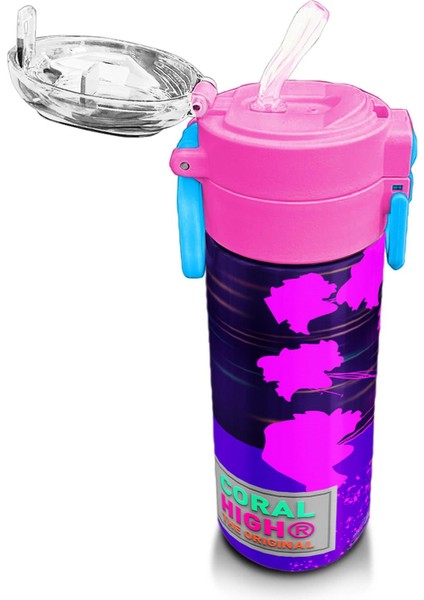 Kidsmor Pembe Anime Kedi Desenli Pipetli ve Direkt Içim Çelik Termos 500 ml 31954 indirimleri