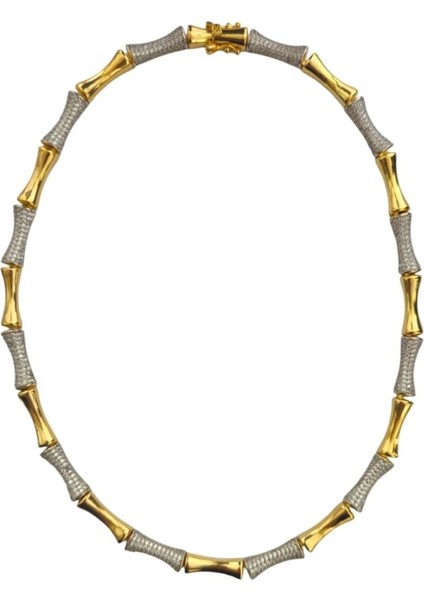 Vıp Gold Zirkon Taş Detay Kolye